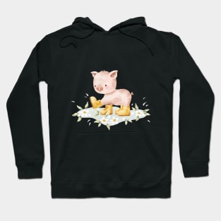 Pig in puddle Hoodie